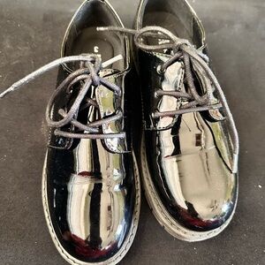 Shiny Black Kids Shoes